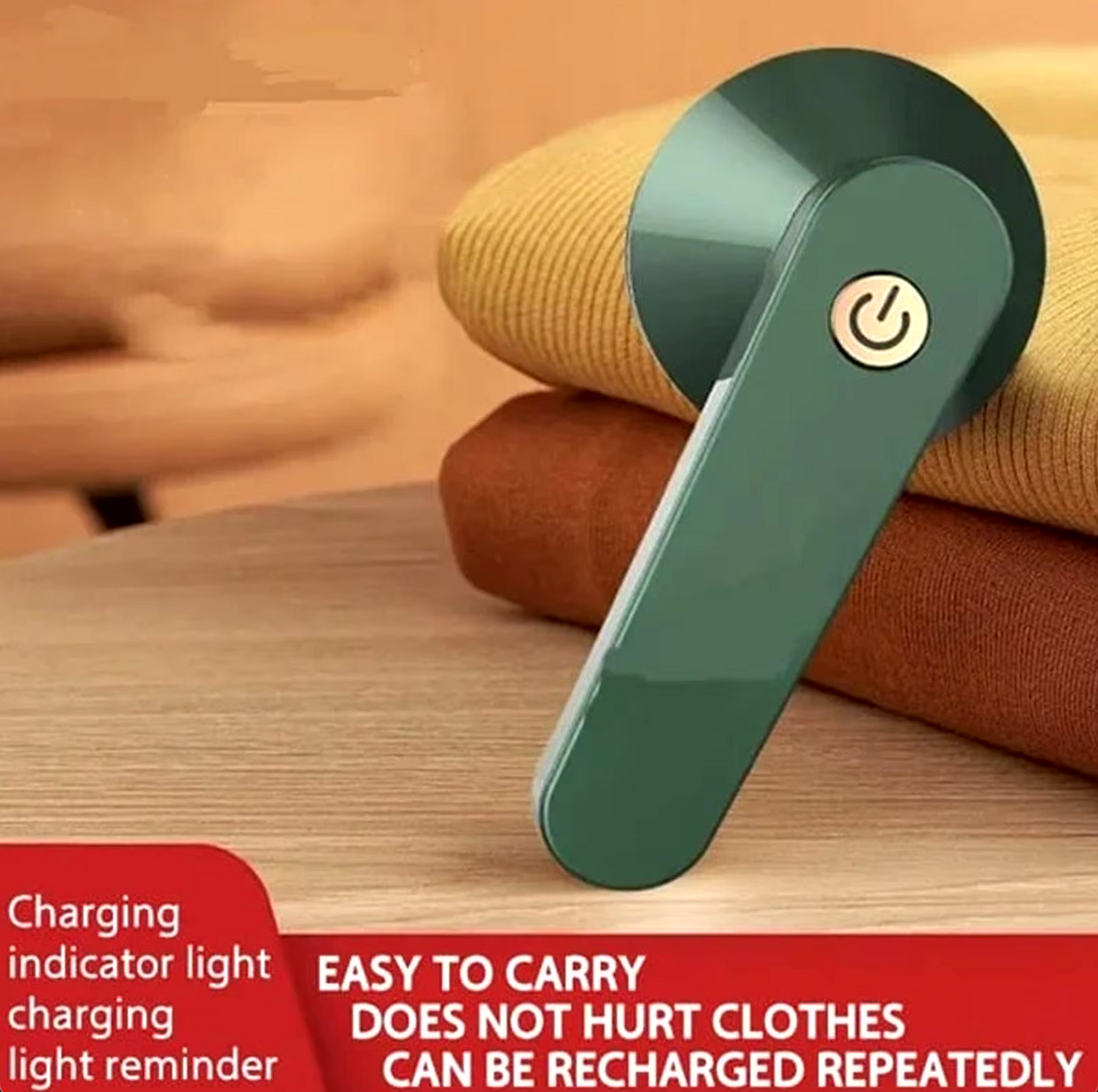 Cortador de pelusas recargable para prendas impecables