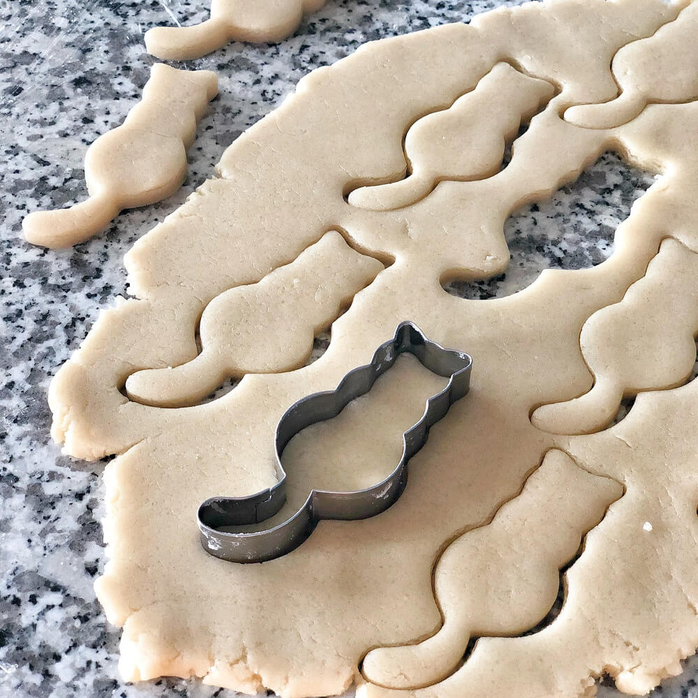 Edelstahlform zum Erstellen von Desserts in Katzenform