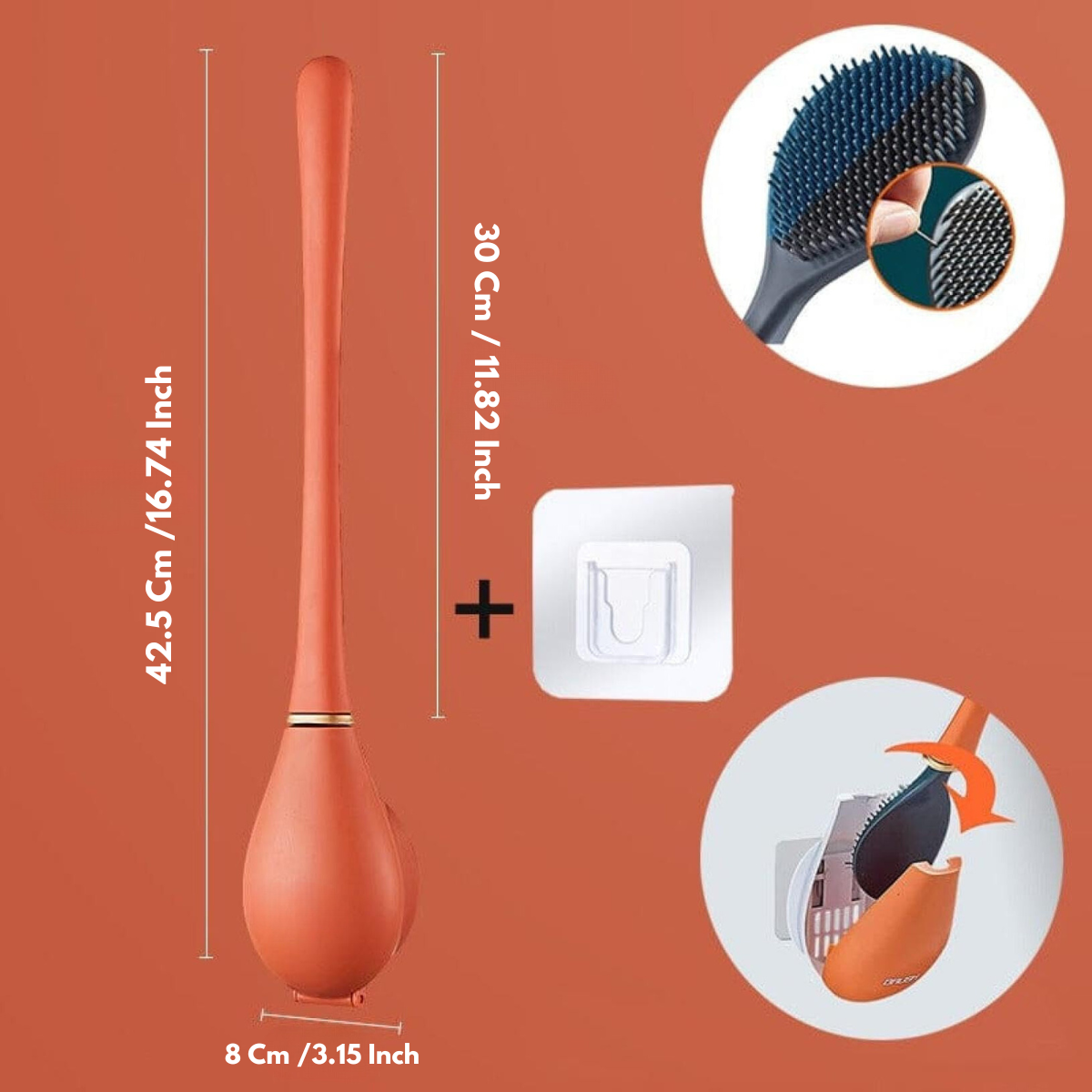 SmartBrush - Elegante und hygienische Silikon-WC-Bürste